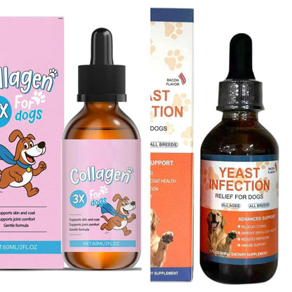 1/2PCS Dog Pet Drops Gentle Care Supplement To Maintain Healthy Coat and Skin Dog Collagen Drops Gentle Formula for Coat & Skin
