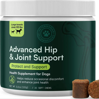 Advanced Dog Hip and Joint Supplement for Small & Medium Breeds Dog - Glucosamine Chondroitin, Omega 3 MSM Green Lipped Mussel