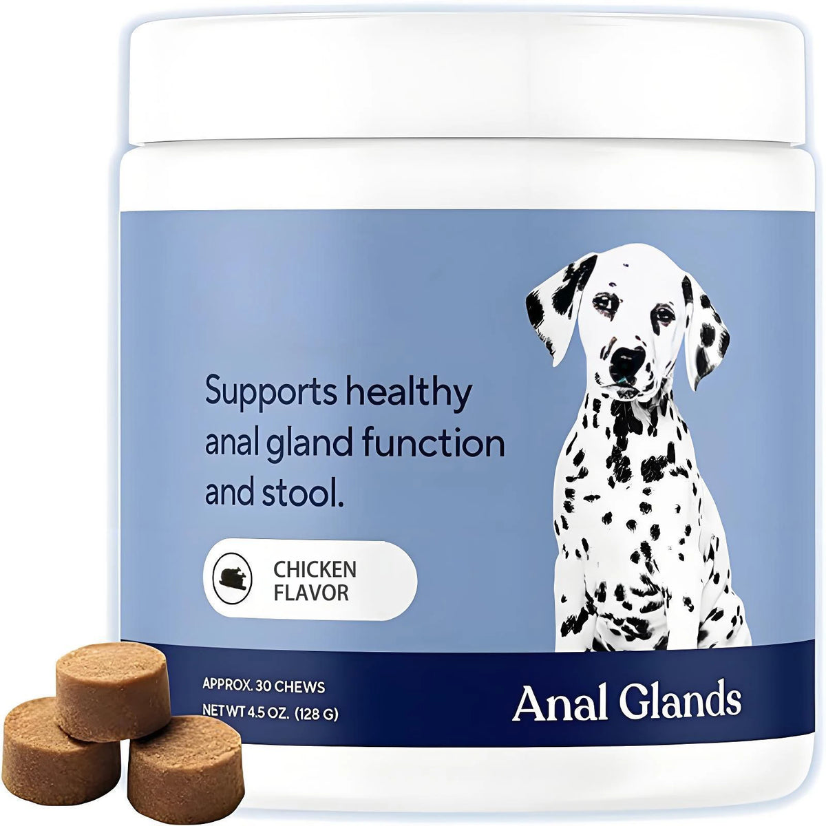 Anal Gland Chews for Dogs, Support for Healthy Scooting & Poop, Probiotics for Firm Stools, Digestive Gas Relief & Gland Comfort