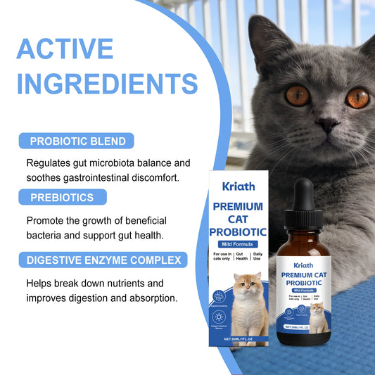 Kriath Probiotic Drops for Cats — 30 ml