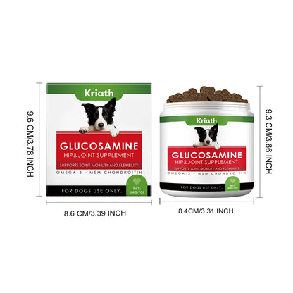 200g Premium Dog Joint Support Chews Fast-Acting Mobility Aid For Senior & Active Dogs Reduce Stiffness Improve Comfort