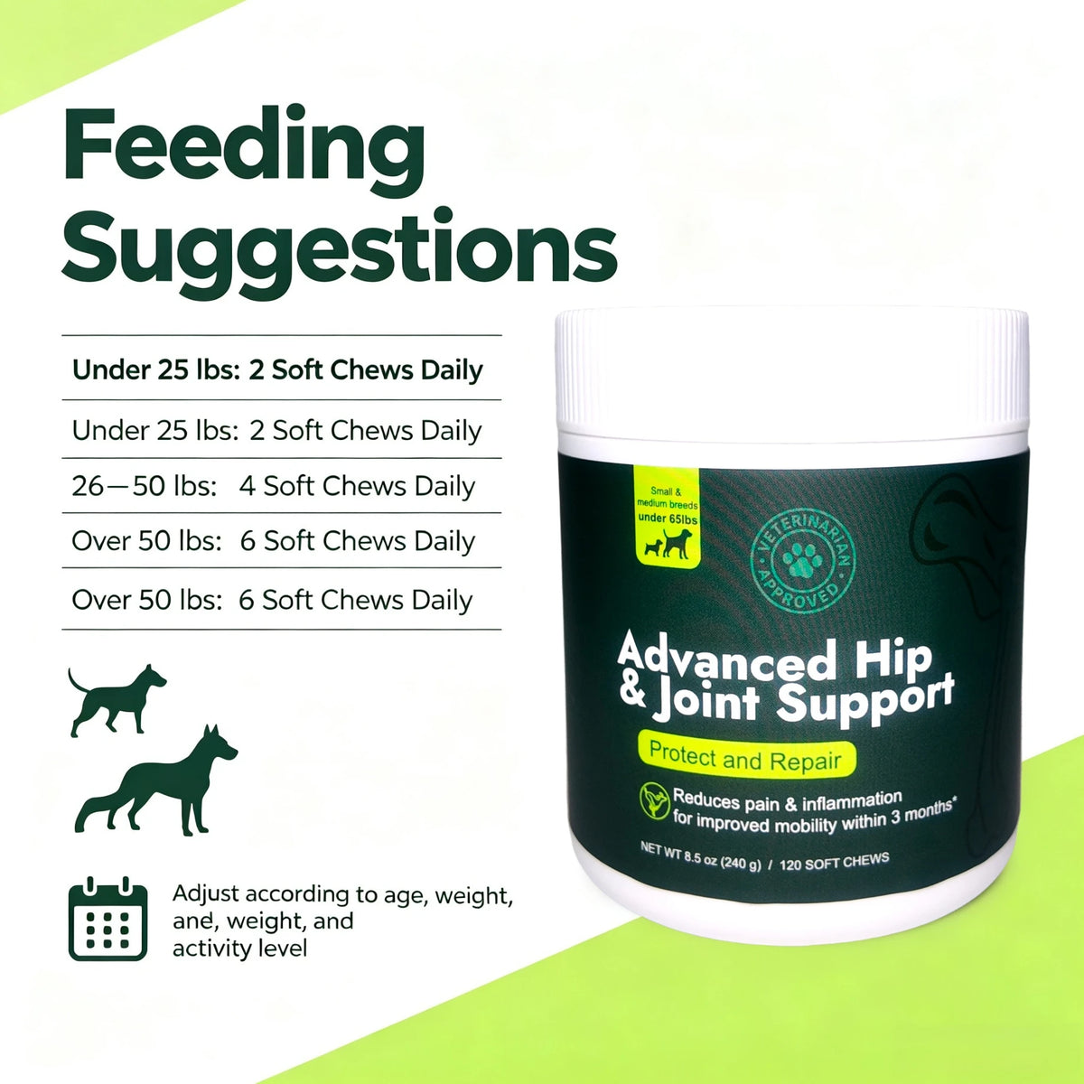 Dog Advanced Hip & Joint Support Soft Chews 120pcs