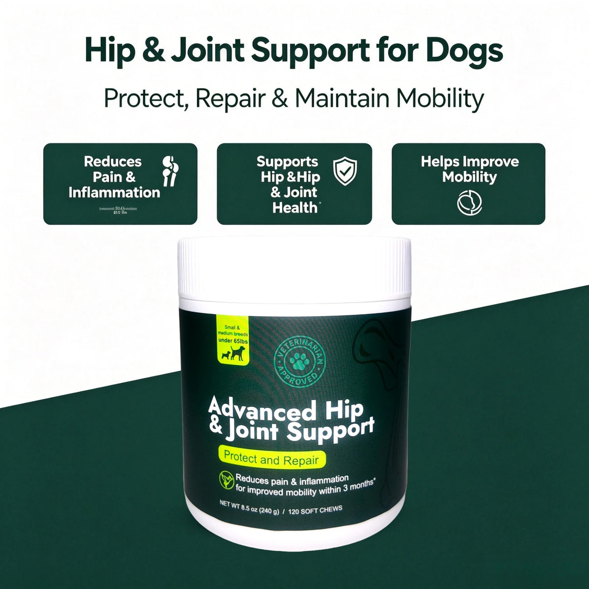 Dog Advanced Hip & Joint Support Soft Chews 120pcs