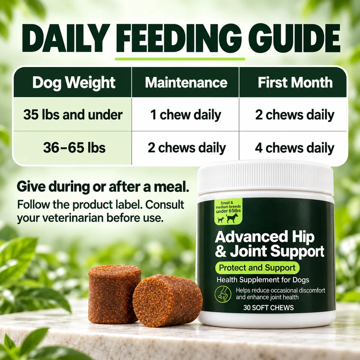 Hip & Joint Soft Chews for Dogs