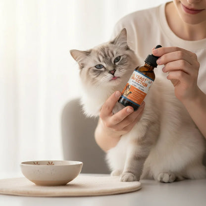 60ml Pet Yeast Drops for Dogs Cats Digestive Enzyme Probiotics for Pet Gut Health Relief for Constipation Diarrhea Supplements