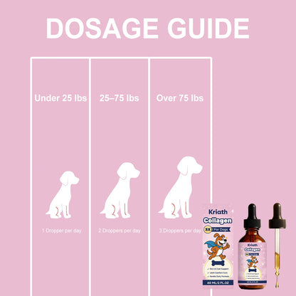 Dog Collagen Liquid Drops Enhance Joint Flexibility Strengthen Bone Improve Skin Condition Mild Daily Dog Nutritional Supplement