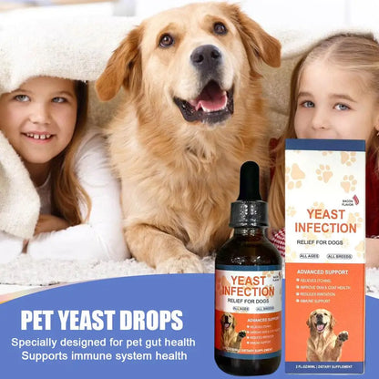 60ml Pet Yeast Drops for Dogs Cats Digestive Enzyme Probiotics for Pet Gut Health Relief for Constipation Diarrhea Supplements