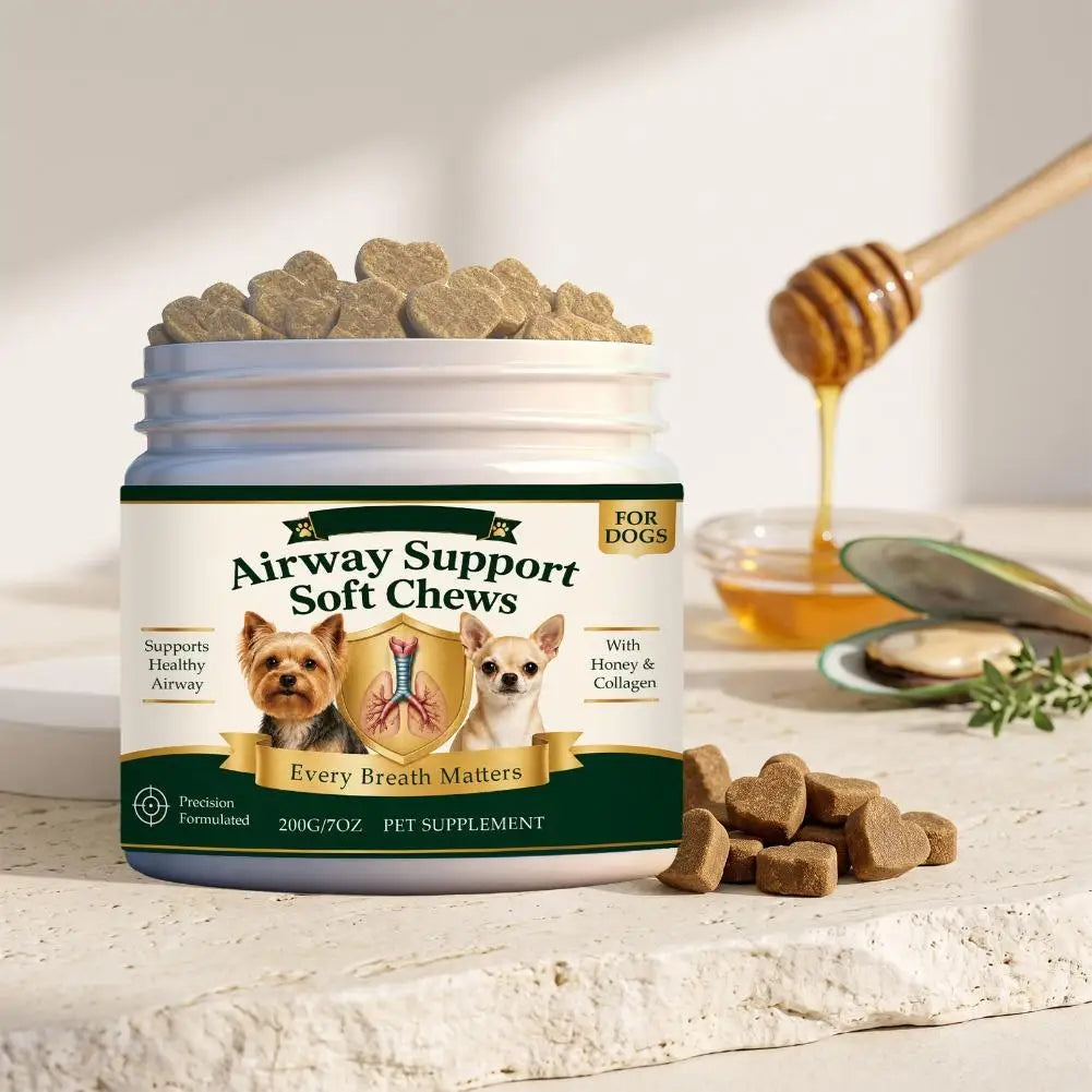Dogs Airway Support Soft Chews Heart Wellness Vital Energy Support Maintain Healthy Hair Radiance Daily Nutrients Supplement