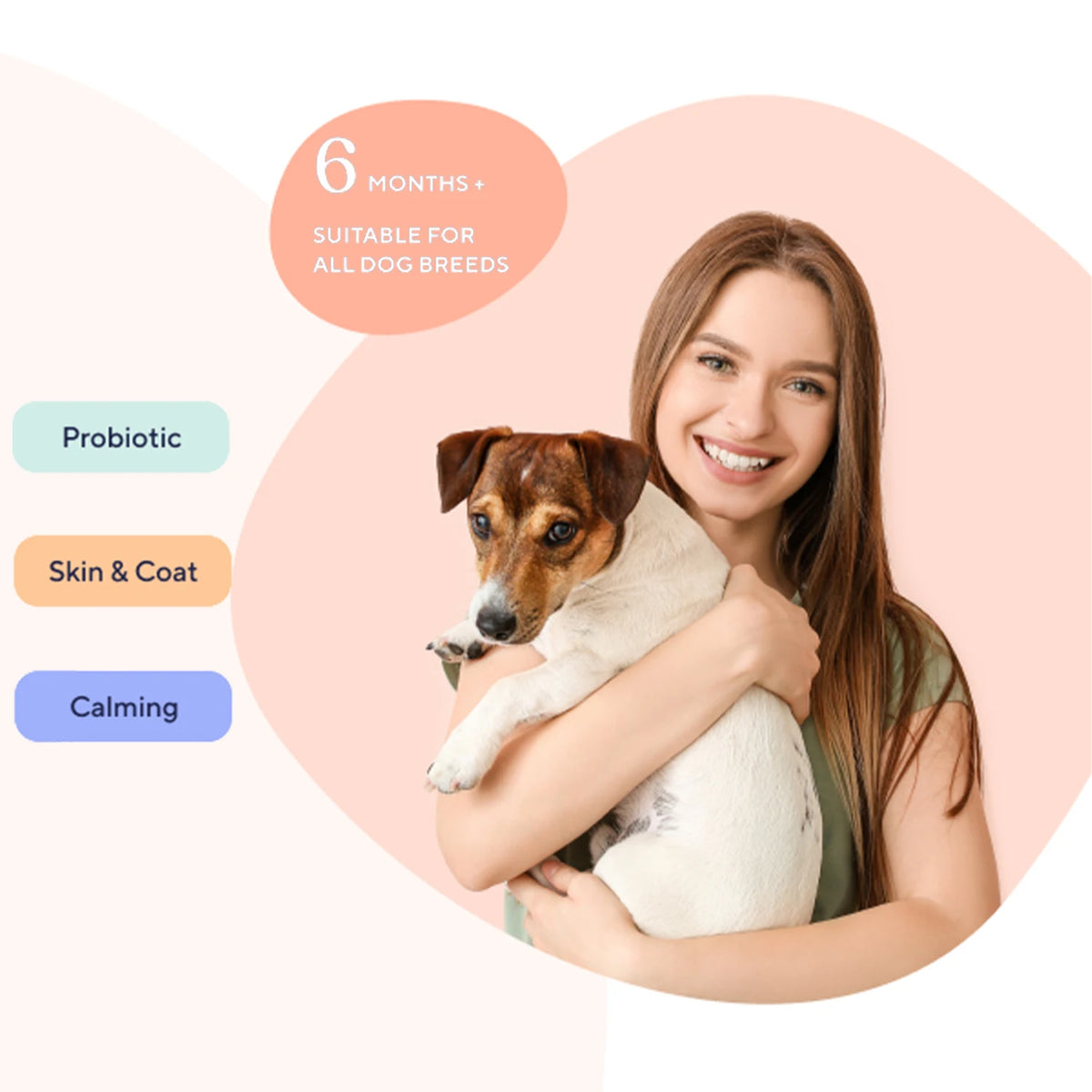 Anal Gland Chews for Dogs, Support for Healthy Scooting & Poop, Probiotics for Firm Stools, Digestive Gas Relief & Gland Comfort