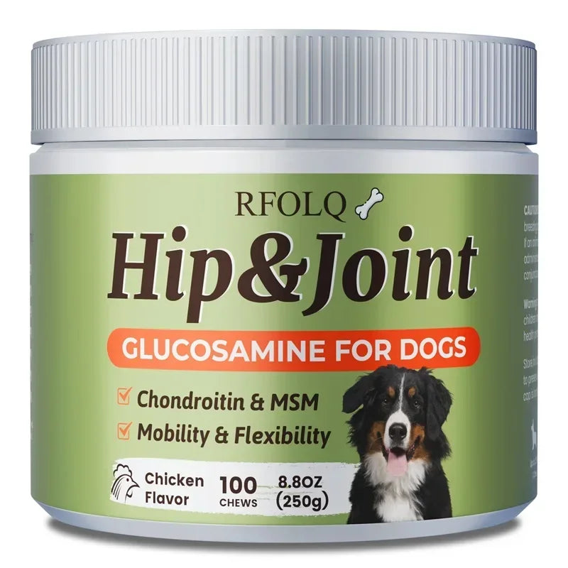 Hip & Joint Chews - Reduce Discomfort, Enhance Joint Flexibility, Maintain Bone and Joint Health, Promotes Healthy Skin and Coat