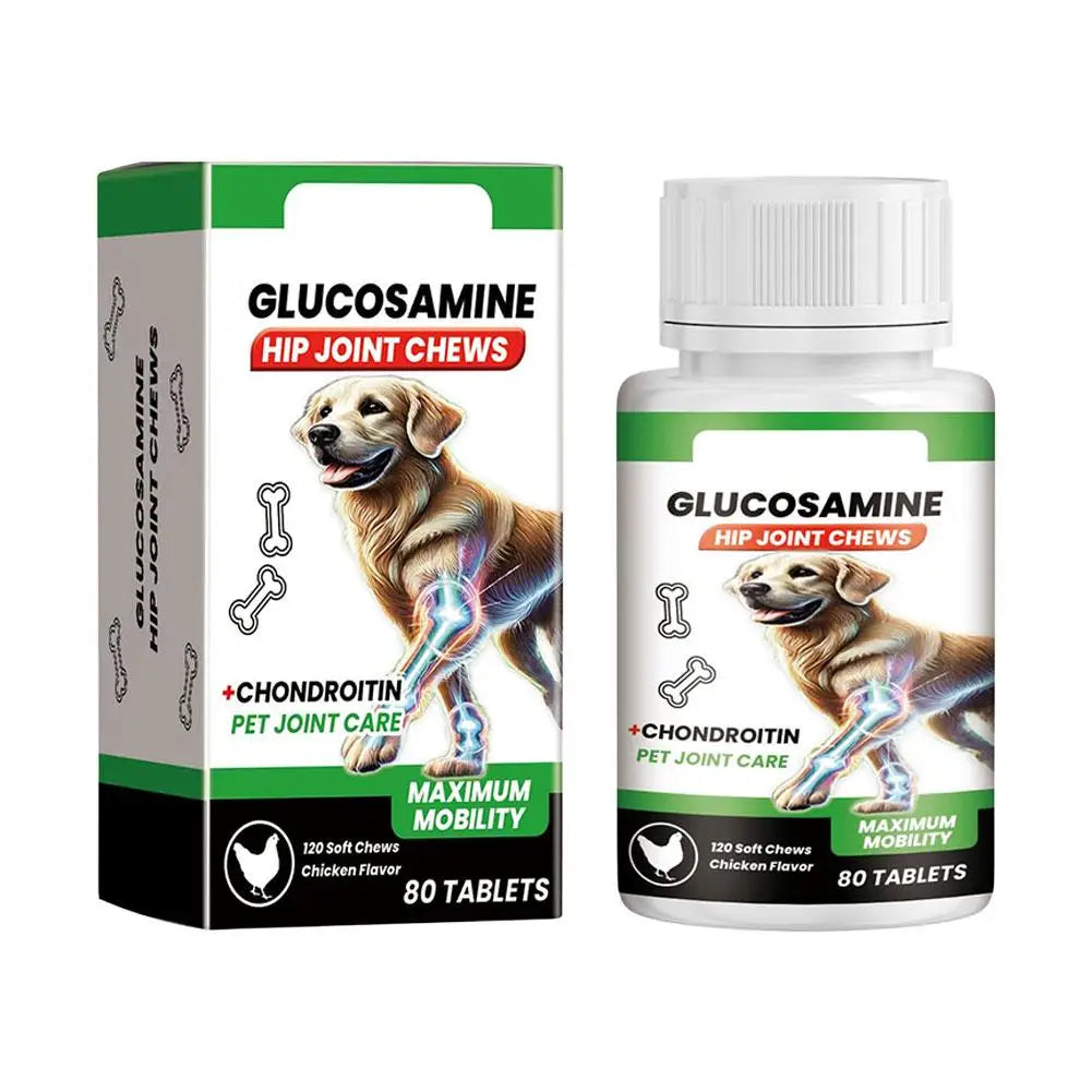 80 Tablets Dog Joint Support Pet Hip Care Glucosamine Chondroitin Mobility Improvement Dog Joint Support Tablets 1/3/5PCS
