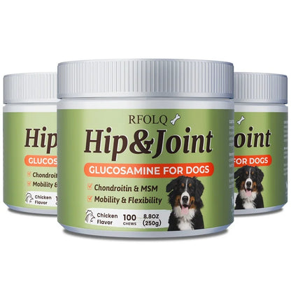 Hip & Joint Chews - Reduce Discomfort, Enhance Joint Flexibility, Maintain Bone and Joint Health, Promotes Healthy Skin and Coat
