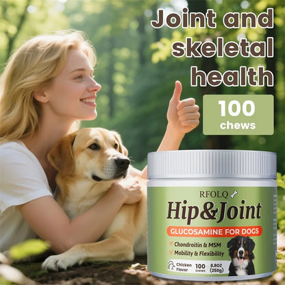 Hip & Joint Chews - Reduce Discomfort, Enhance Joint Flexibility, Maintain Bone and Joint Health, Promotes Healthy Skin and Coat