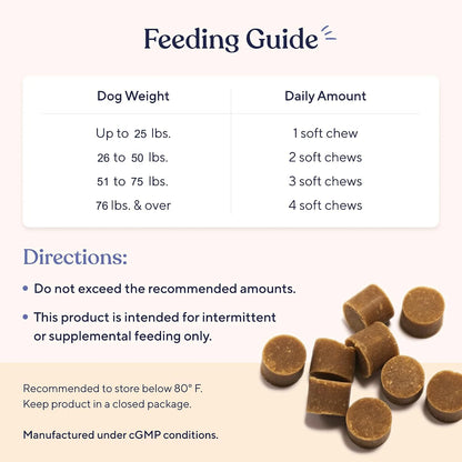 Anal Gland Chews for Dogs, Support for Healthy Scooting & Poop, Probiotics for Firm Stools, Digestive Gas Relief & Gland Comfort