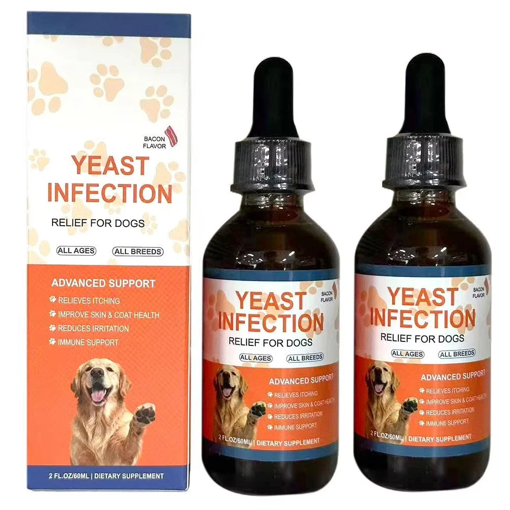 60ML Dog Pet Drops Yeast Gentle Care Supplement To Maintain Healthy Coat and Skin for Dogs Herbal Drops PET CARE