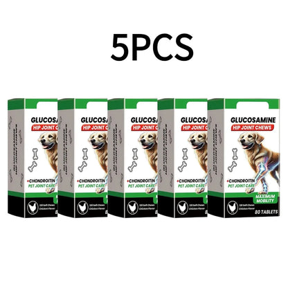 80 Tablets Dog Joint Support Pet Hip Care Glucosamine Chondroitin Mobility Improvement Dog Joint Support Tablets 1/3/5PCS