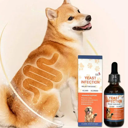 60ml Pet Yeast Drops for Dogs Cats Digestive Enzyme Probiotics for Pet Gut Health Relief for Constipation Diarrhea Supplements