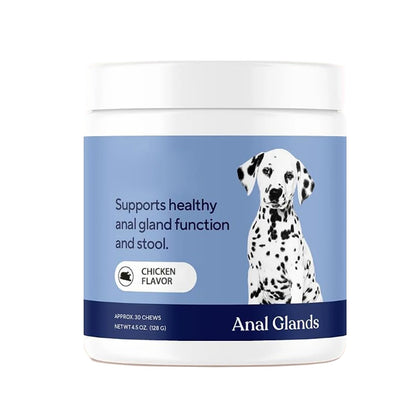 Anal Gland Chews for Dogs, Support for Healthy Scooting & Poop, Probiotics for Firm Stools, Digestive Gas Relief & Gland Comfort