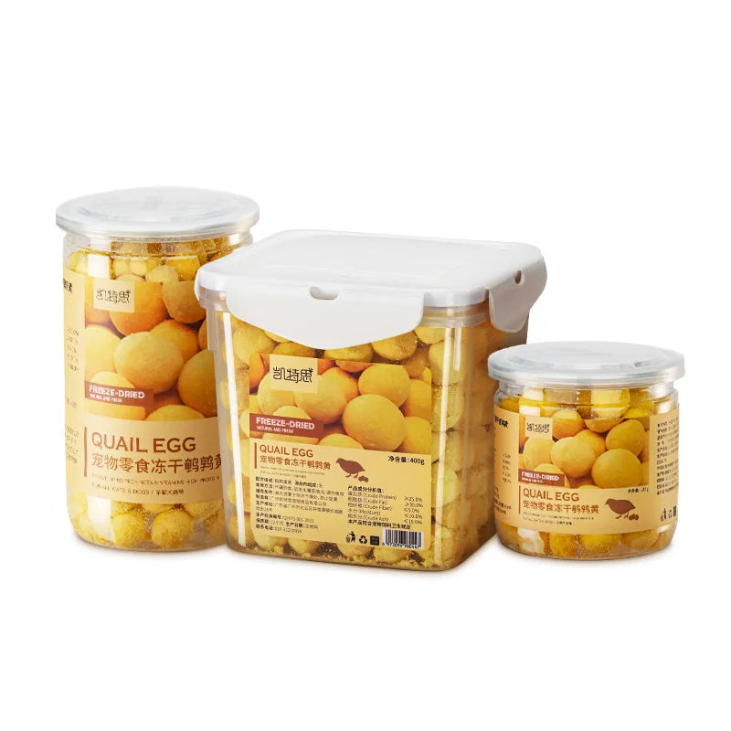 Pet Freeze-dried Quail Egg Yolk Cat Dog Hair Supplemented Lecithin Lysine Quail Egg Yolk Whole