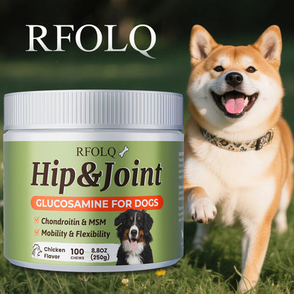 Hip & Joint Chews - Reduce Discomfort, Enhance Joint Flexibility, Maintain Bone and Joint Health, Promotes Healthy Skin and Coat