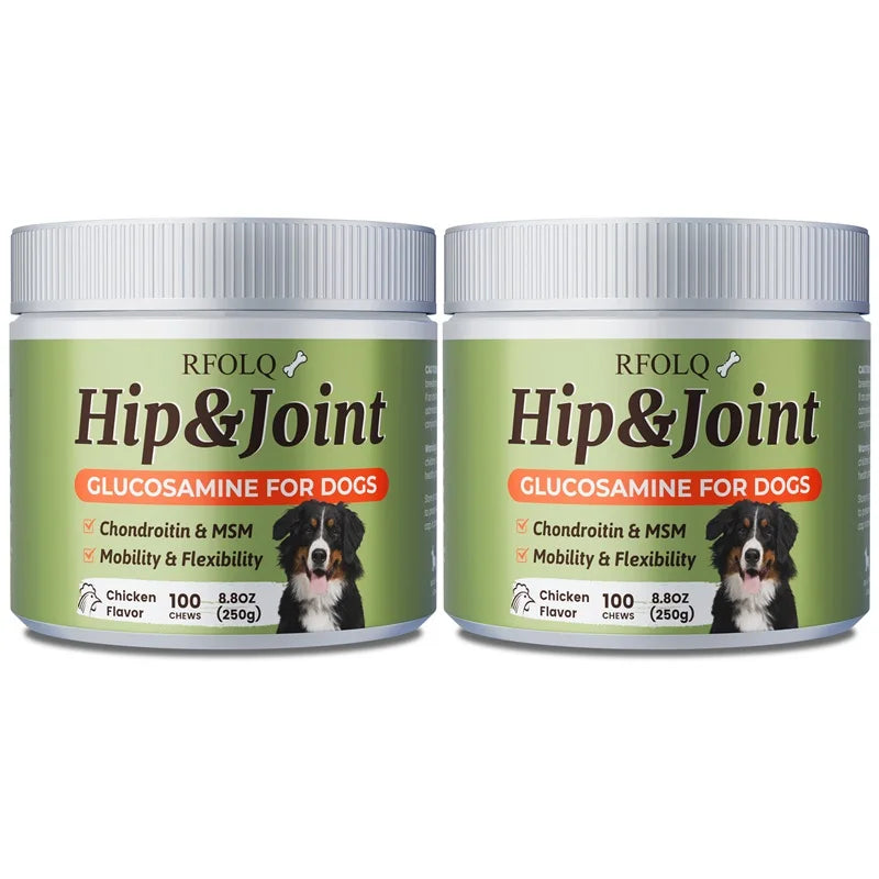 Hip & Joint Chews - Reduce Discomfort, Enhance Joint Flexibility, Maintain Bone and Joint Health, Promotes Healthy Skin and Coat
