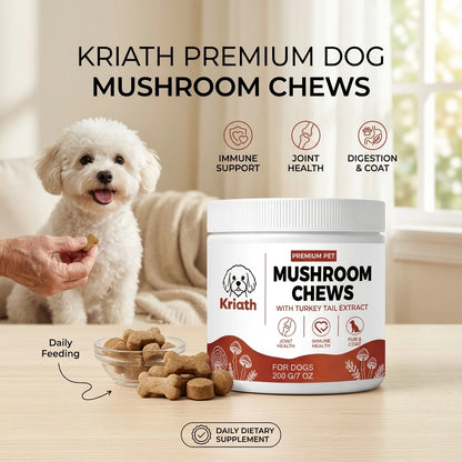 Dogs Mushroom Chews Nourishing Skin Improve Fur Luster Enhance Defense Ability Maintain Joint Flexibility Dog Dietary Supplement