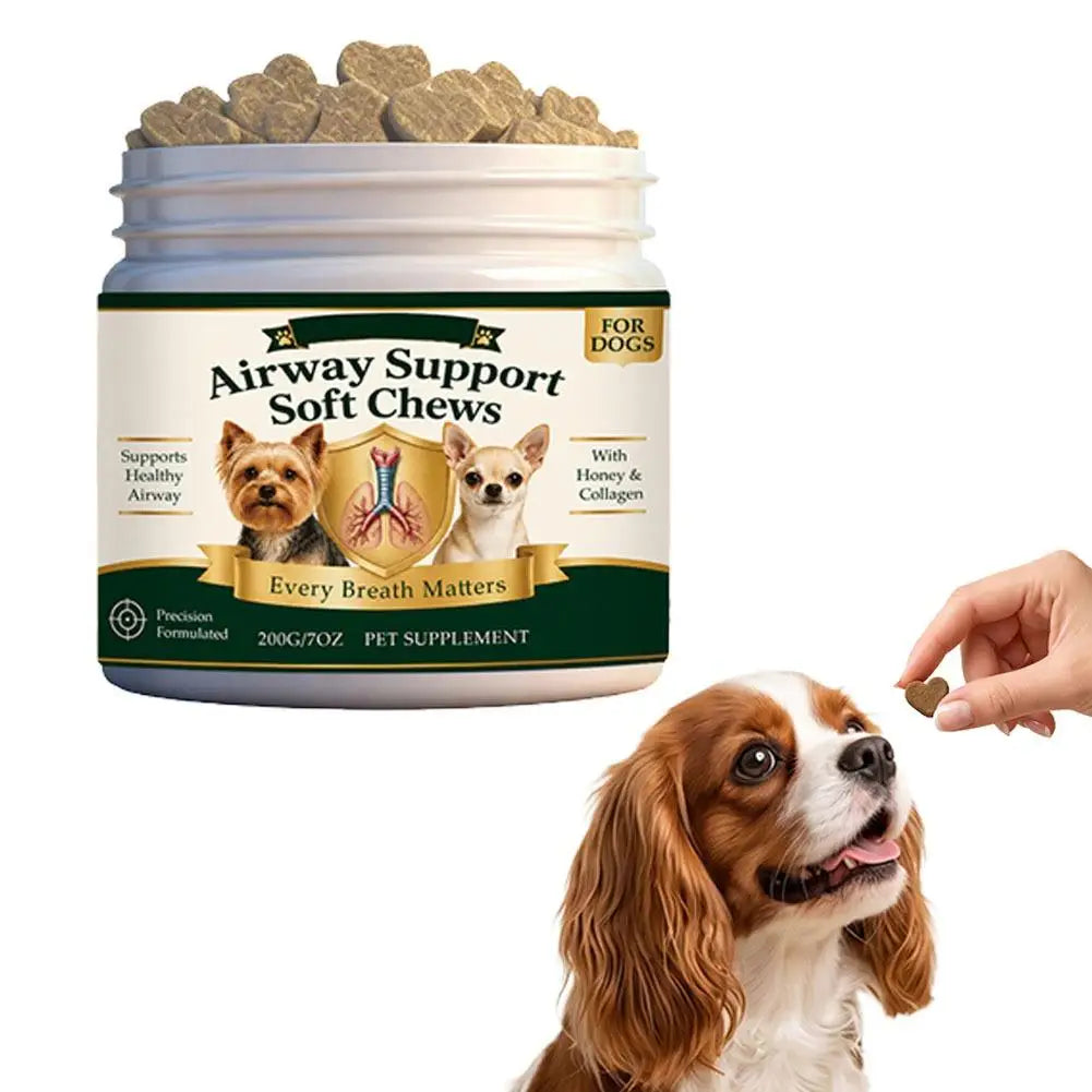 Dogs Airway Support Soft Chews Heart Wellness Vital Energy Support Maintain Healthy Hair Radiance Daily Nutrients Supplement