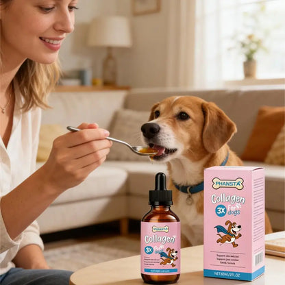 1/2/3/5pcs Dog Collagen Drops Gentle Formula for Coat & Skin Care Main Dietary Supplement Dog Cleaning Supplies Pet Care