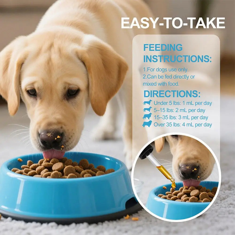 1/2PCS Dog Pet Drops Gentle Care Supplement To Maintain Healthy Coat and Skin Dog Collagen Drops Gentle Formula for Coat & Skin